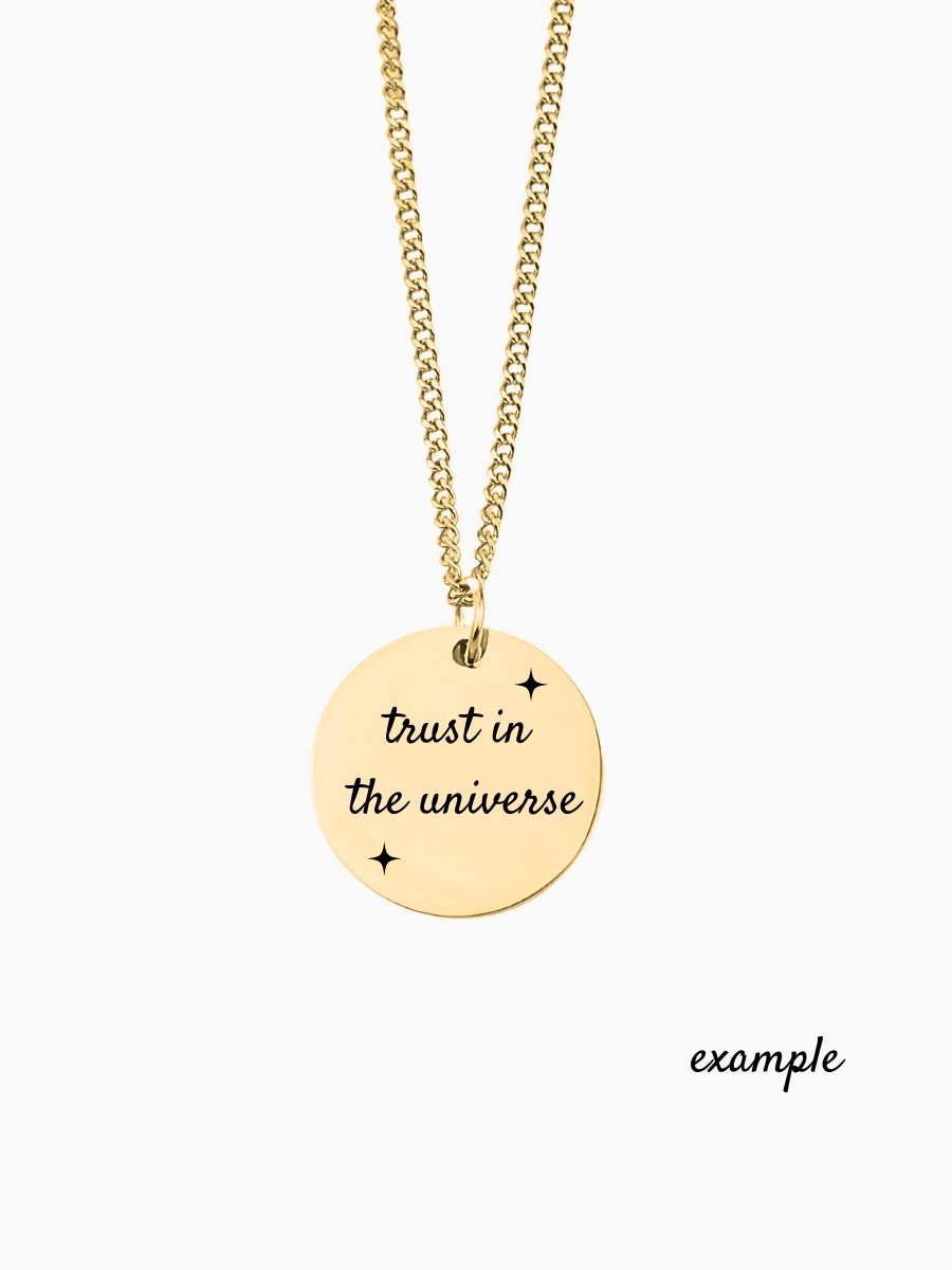 kadio jewelry Circle Engravable Necklace fashion gold necklaces
