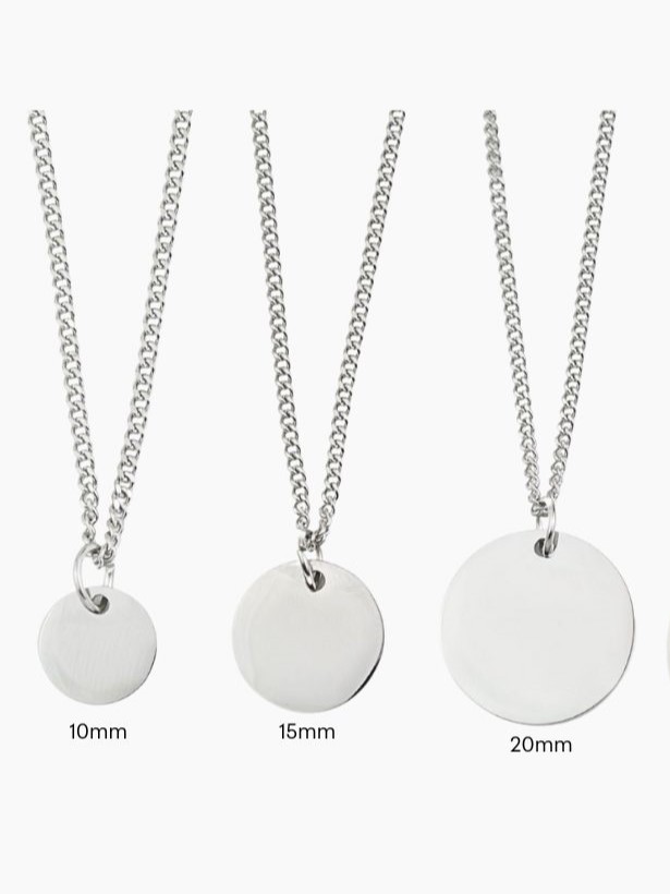 kadio jewelry Circle Engravable Necklace fashion silver necklaces