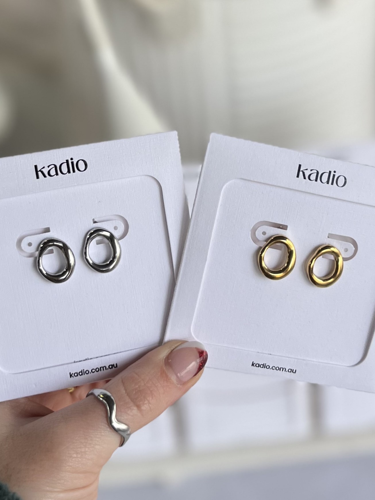 Maeve Stud fashion gold Personalised kadio