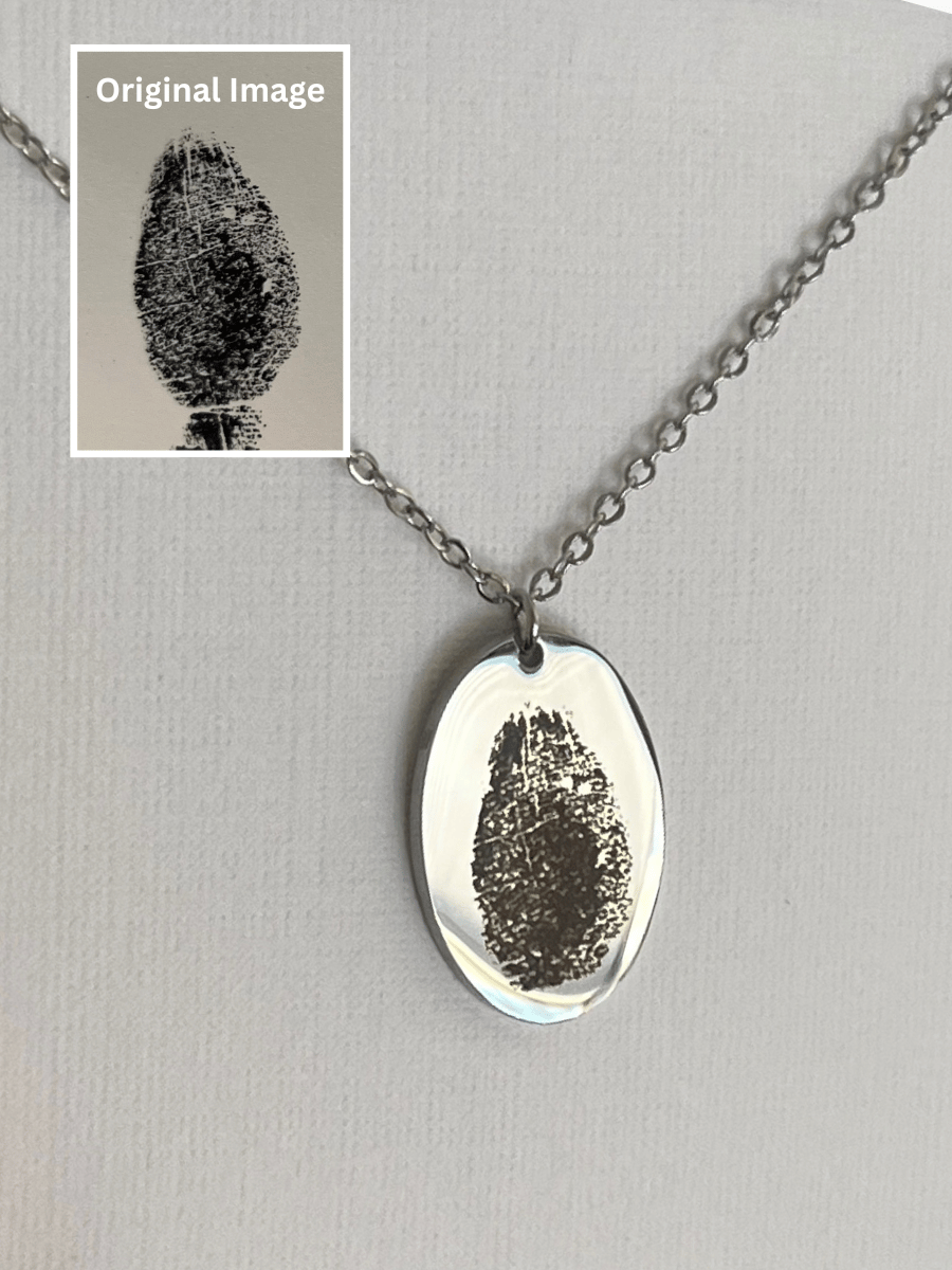 kadio jewelry Moira Image Engravable fashion silver necklaces
