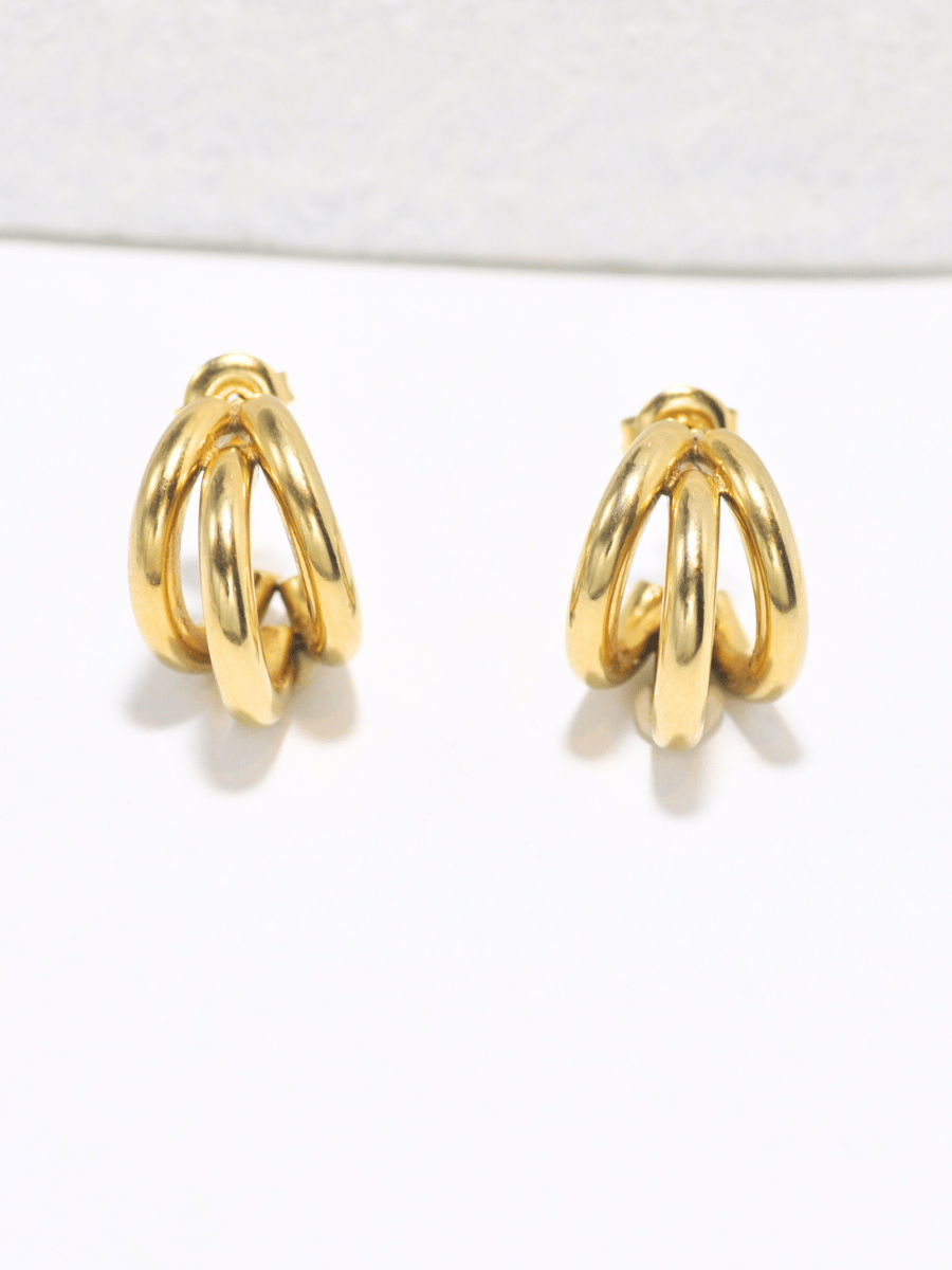 kadio jewelry Tiffany Stud fashion gold earrings